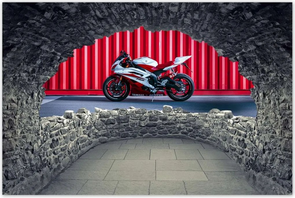 Poszter 60x40 Fehér-piros Yamaha