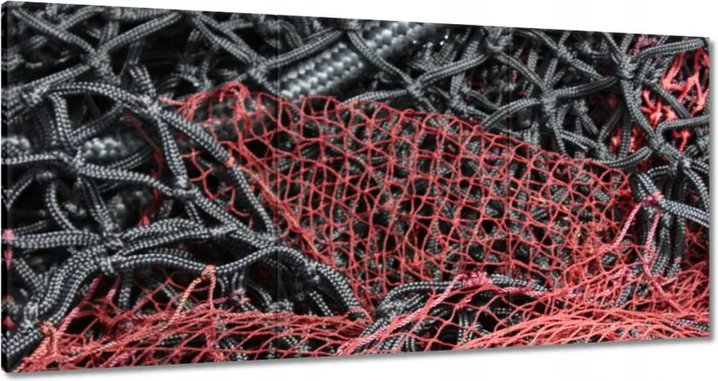 Vászonkép 180x90 Vörös halászháló