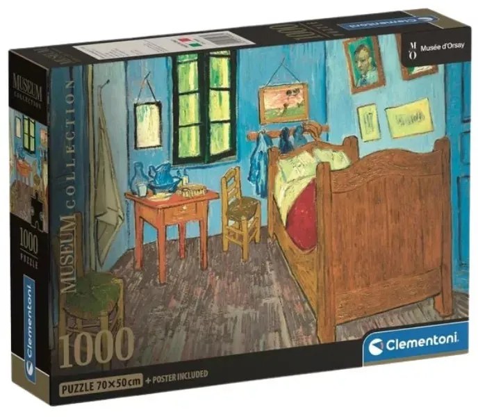 Művészet Hálószoba Arles-ban Van Gogh 1000 db-os Compact puzzle Clementoni