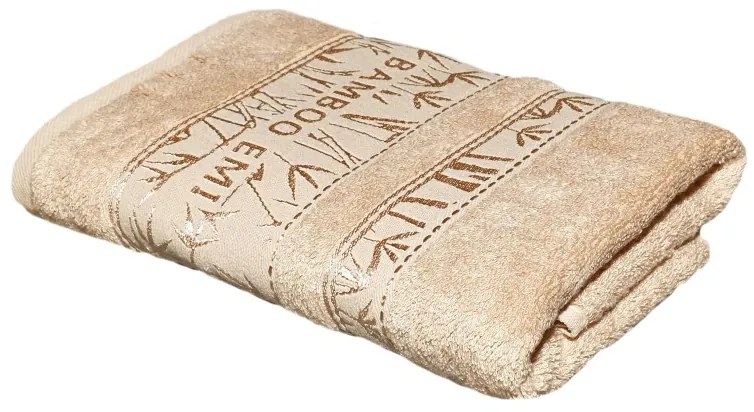 EMI világosbarna bambusz törölköző 50x100 cm