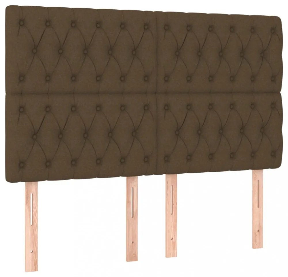 4 db sötétbarna szövet fejtámla 72x7x78/88 cm