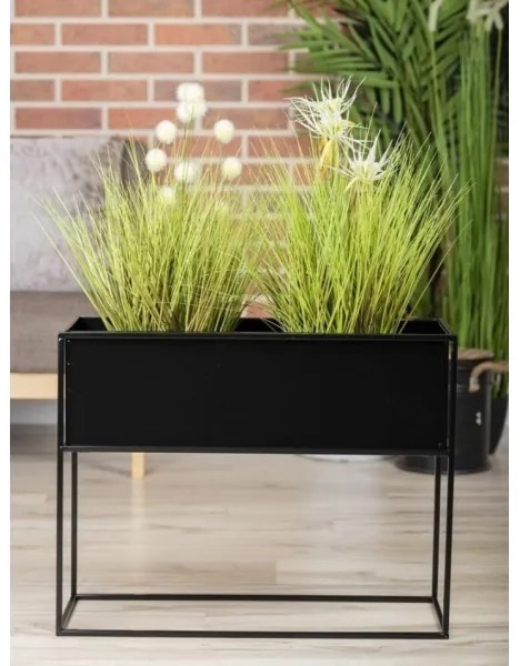 Virágállvány 50x64 cm fekete színben