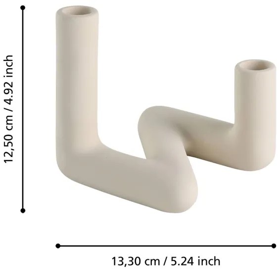 Eglo 422305 - VALAKISH gyertyatartó 13,3x12,5 cm krém színű