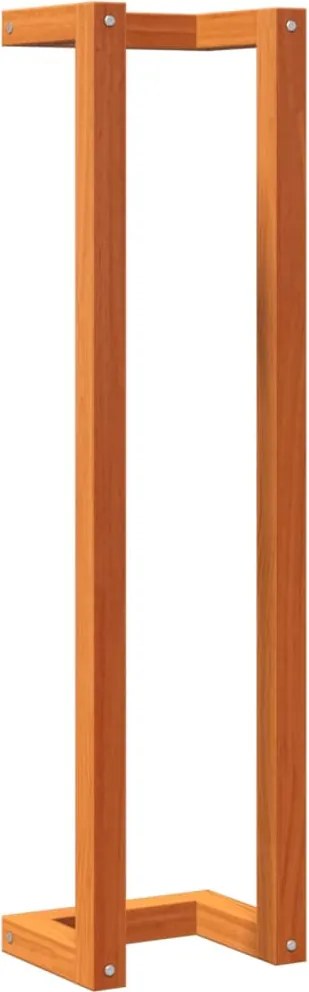 vidaXL viaszbarna tömör fenyőfa törülközőtartó 23 x 18 x 90 cm