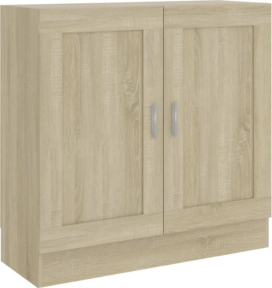 vidaXL sonoma tölgy színű szerelt fa könyvszekrény 82,5x30,5x80 cm