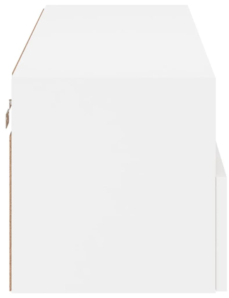 fehér szerelt fa fali TV-szekrény 100 x 30 x 30 cm