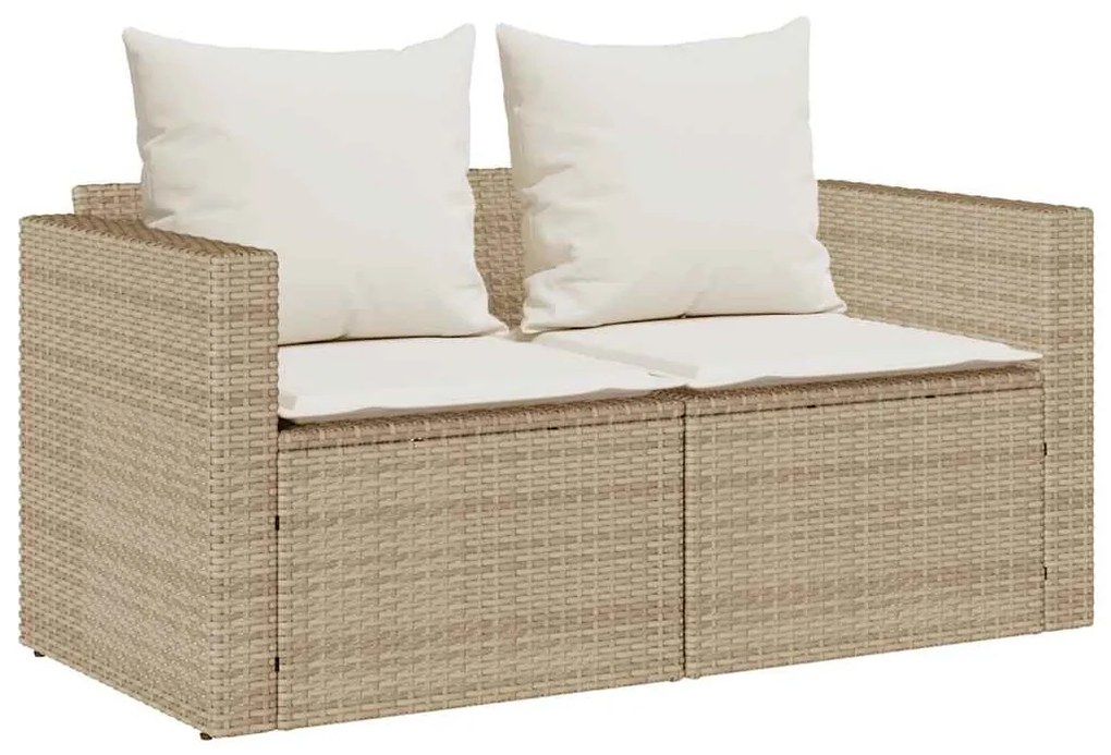 5 részes polyrattan kerti kanapé garnitúra párnákkal stackable