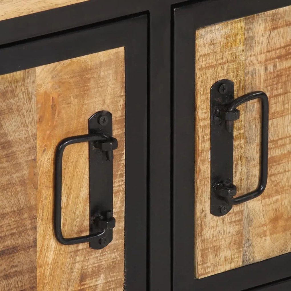 tömör nyers mangófa dohányzóasztal 80 x 50 x 40 cm