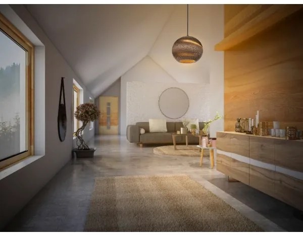 Ledvance - Csillár zsinóron DECOR CARDBOARD 1xE27/15W/230V átm. 26 cm