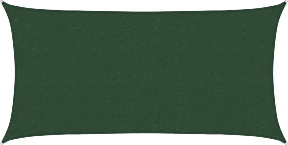 vidaXL sötétzöld HDPE napvitorla 160 g/m² 2 x 3,5 m