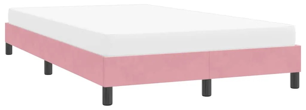 vidaXL ágykeret matrac nélkül rózsaszín 120x220 cm bársony