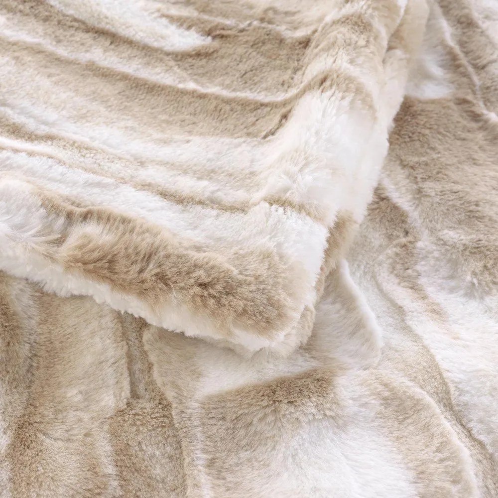 Bézs műszőrme takaró 180x220 cm Cheyenne – douceur d'intérieur