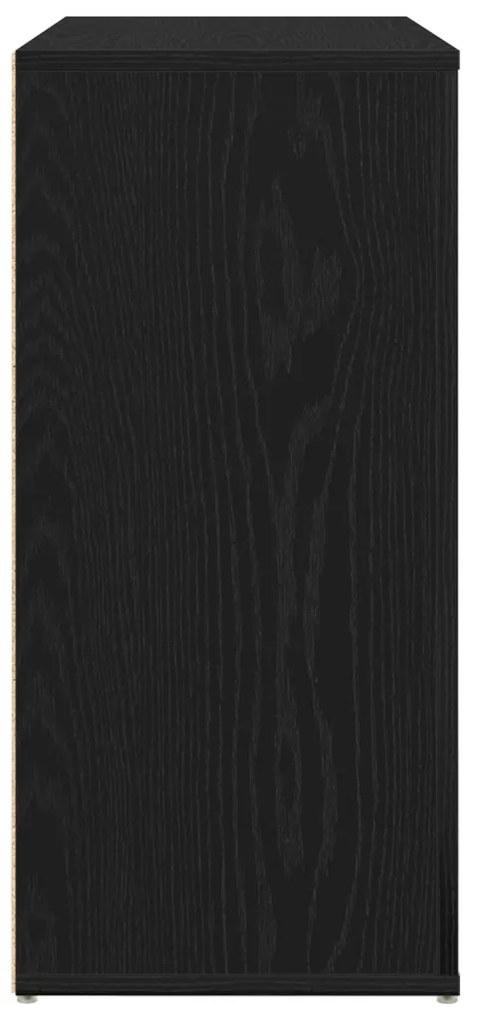 Fekete tölgy oldalszekrény 80x33x70 cm Műanyag