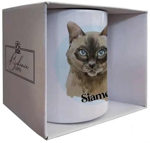 Bohemia Gifts Kerámia bögre - Siamese, 350 ml