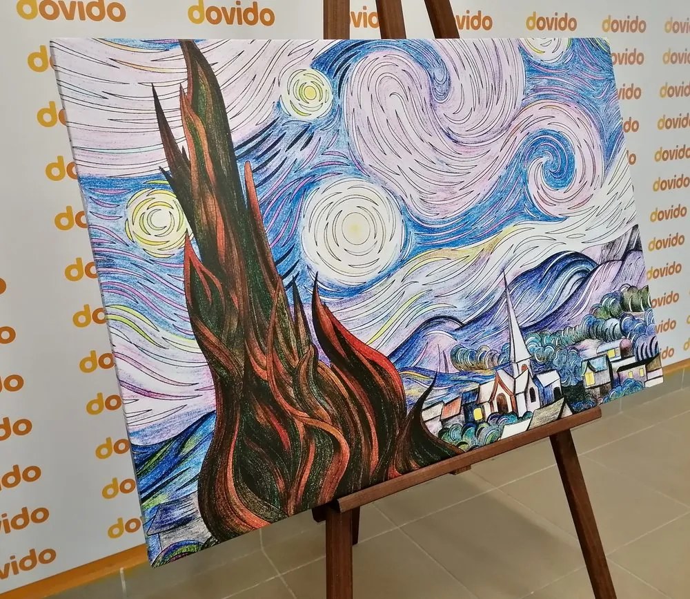 Kép reprodukció Csillagos éjszaka - Vincent van Gogh