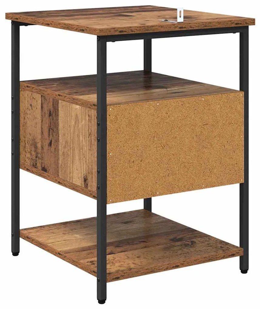 Éjjeliszekrény fiókkal 2 pcs Régi fa 40 x 42 x 56 cm Faanyag