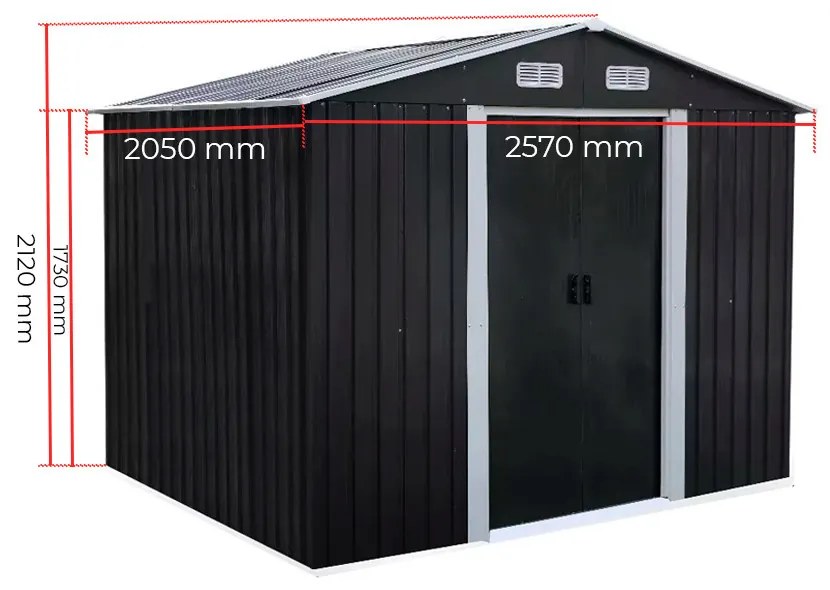 Alaska 6x8 kerti szerszámtároló ház