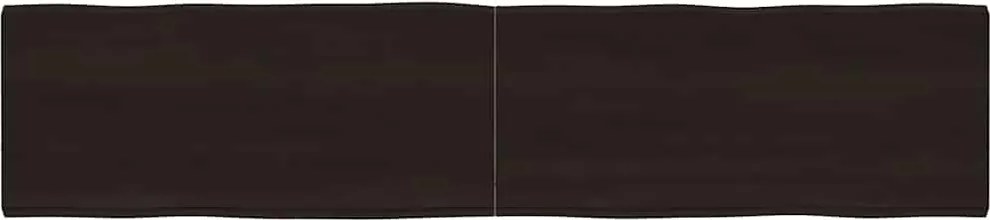 vidaXL sötétbarna kezelt tömör asztallap 180x40x(2-4) cm