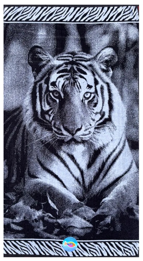 Animal tigrises strandtörölköző