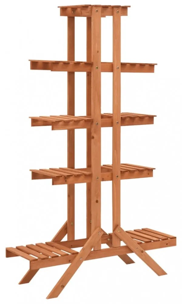 tömör fenyőfa virágtartó állvány 83 x 25 x 132 cm