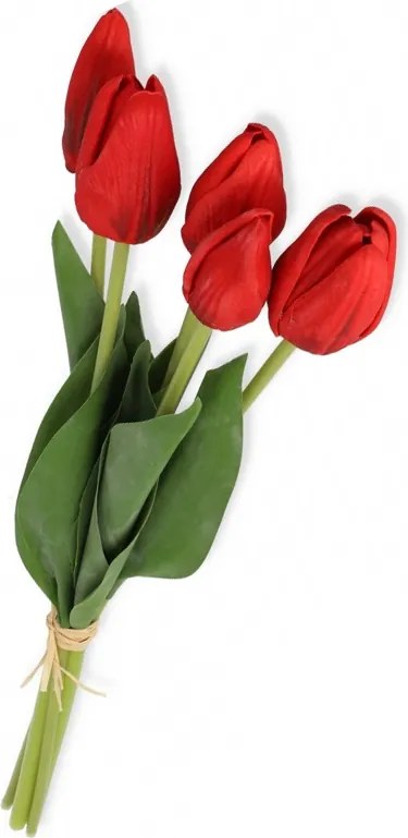 Tulipán csokor habszivacs virágok piros váza