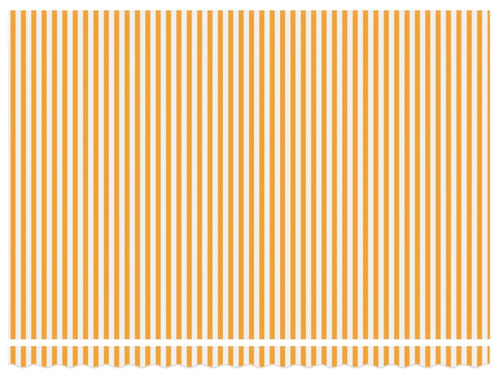 Kézi behúzható napellenző narancssárga és fehér 450x300 cm