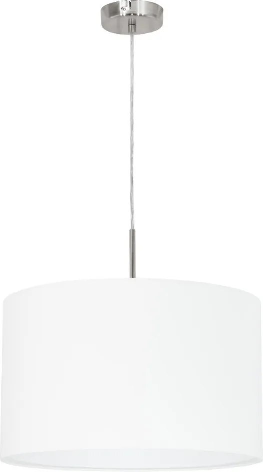 EGLO 31571 PASTERI Ernyős Függesztett Lámpa Fehér, Nikkel E27 IP20