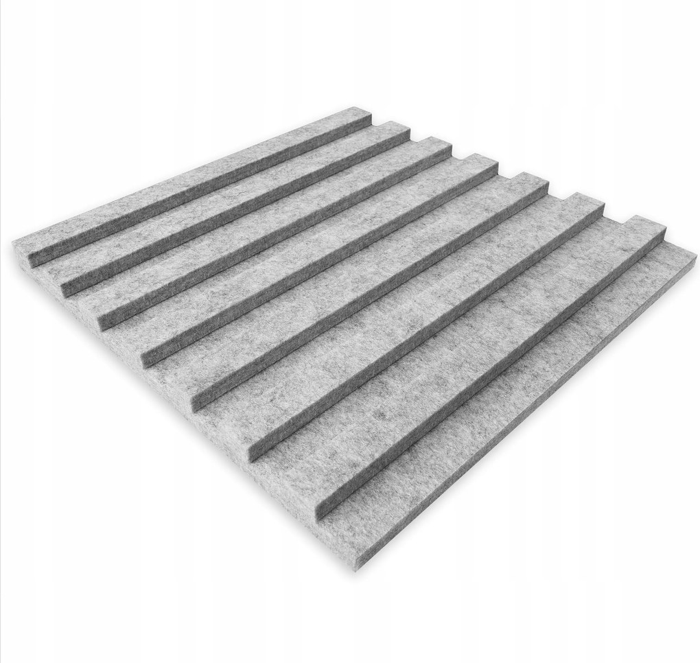Acusticus akusztikus dekorpanel, 100% filc lamellák szürke-szürke 4 db