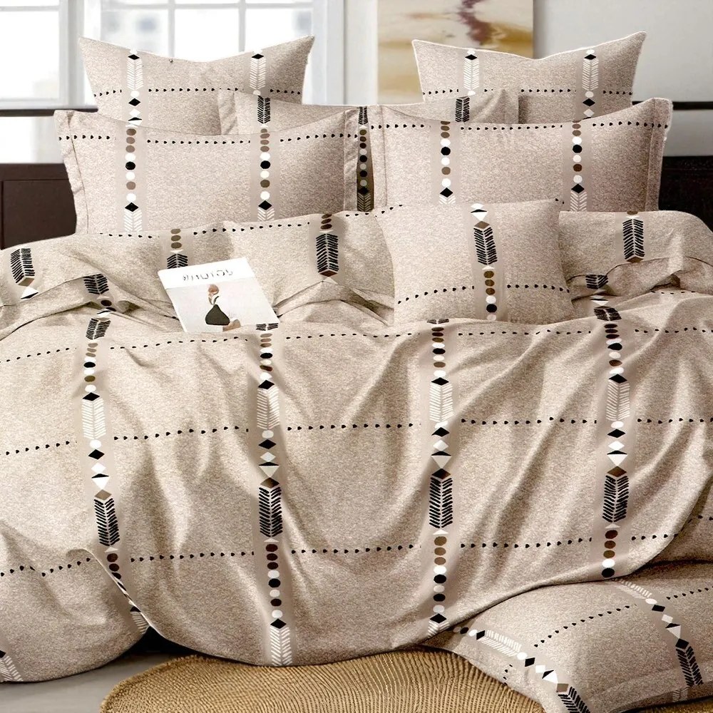 Homa ALEVA STILL 3 részes flanel ágynemű 140x200 cm