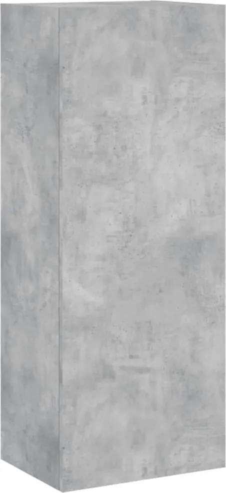 vidaXL betonszürke szerelt fa fali TV-szekrény 40,5 x 30 x 102 cm