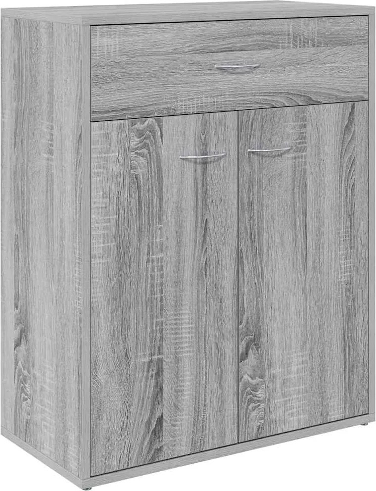 vidaXL szürke sonoma színű szerelt fa tálalószekrény 60 x 30 x 75 cm