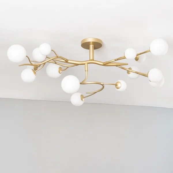 Brilagi - LED Felületre szerelhető csillár MISTEL 15xG9/3W/230V arany/fehér