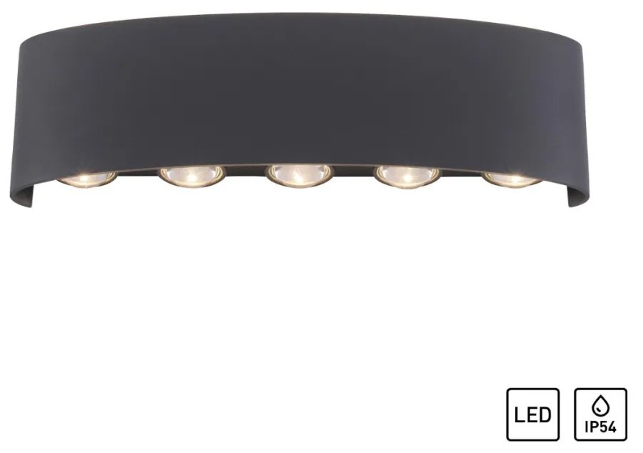 ZUMA LINE 9489-13 CARLO Modern Kültéri Fali Lámpa Antracit LED IP44