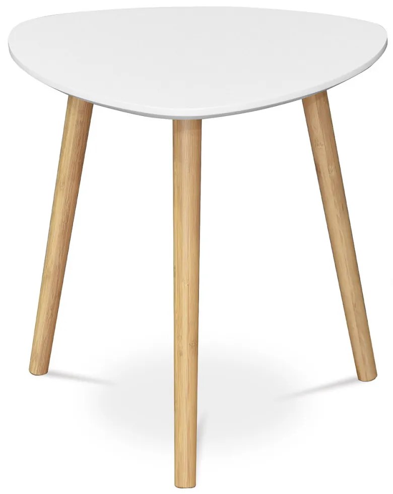 Masă de cafea albă 40x40x40 cm. În dimensiuni. Blat de masă MDF. AF-1132