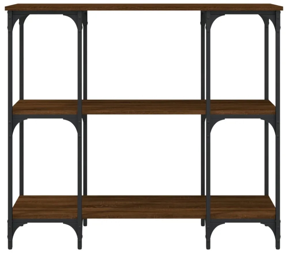 barna tölgyszínű szerelt fa tálalóasztal 102x35x90 cm