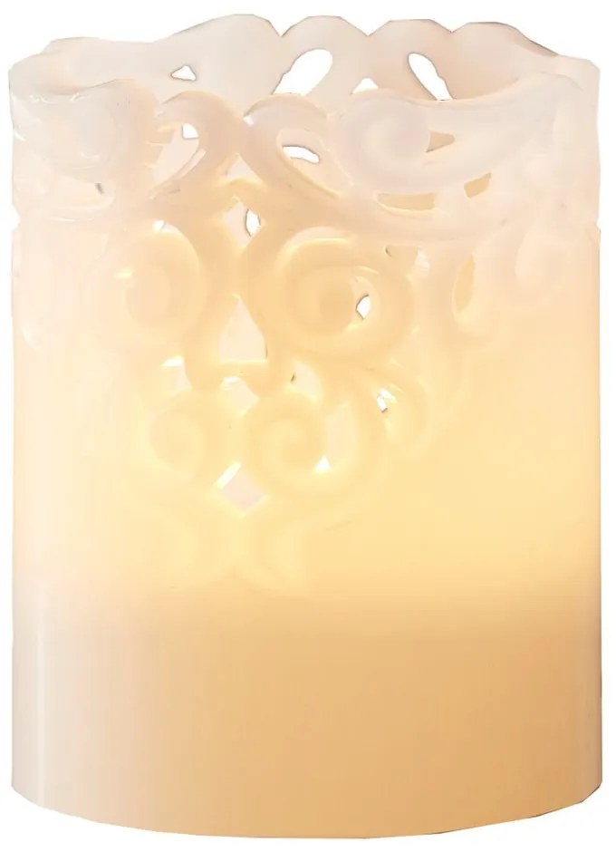 Clary fehér LED viaszgyertya, magasság 10 cm - Star Trading