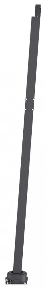 kék és fehér kézzel kihúzható póznás napellenző 600 x 300 cm