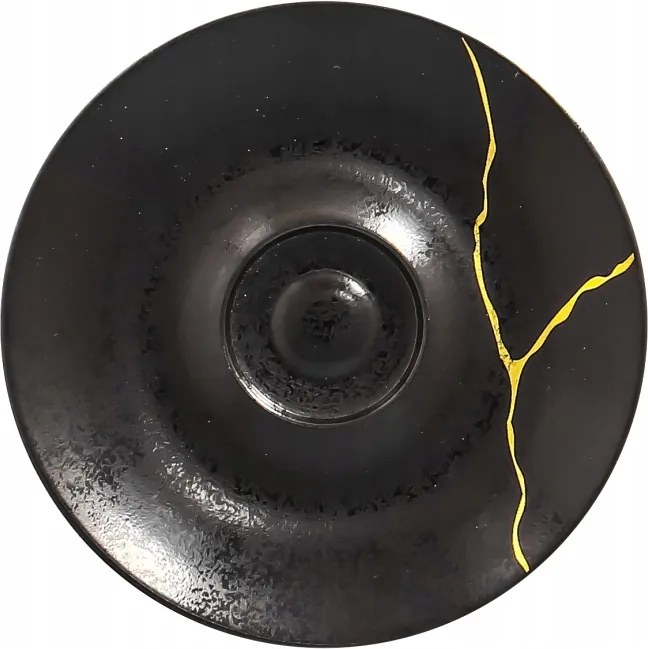 Porcelán Rak Kintzoo Alj 12 cm fekete/ arany