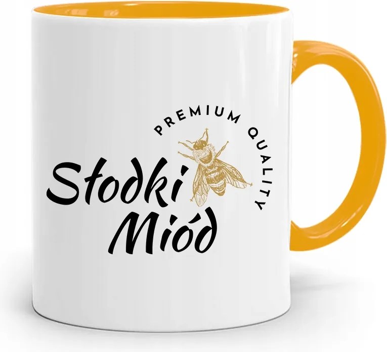 Sárga Bögre Méhésznek Édes Méz Ajándék fényképes nyomtatással