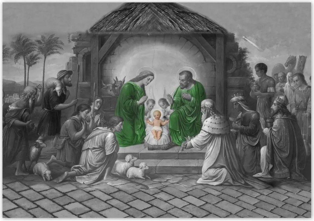 Poszterek 100x70 Betlehemi jászol Jézuska