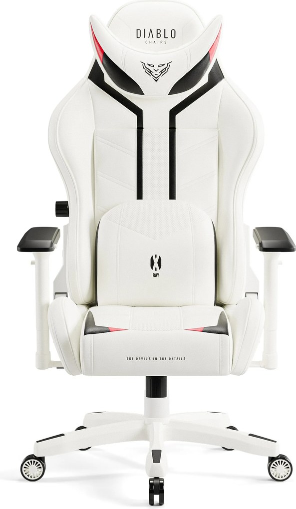 Gamer szék műbőr King Size, fehér-fekete: Diablo X-Ray 2.0