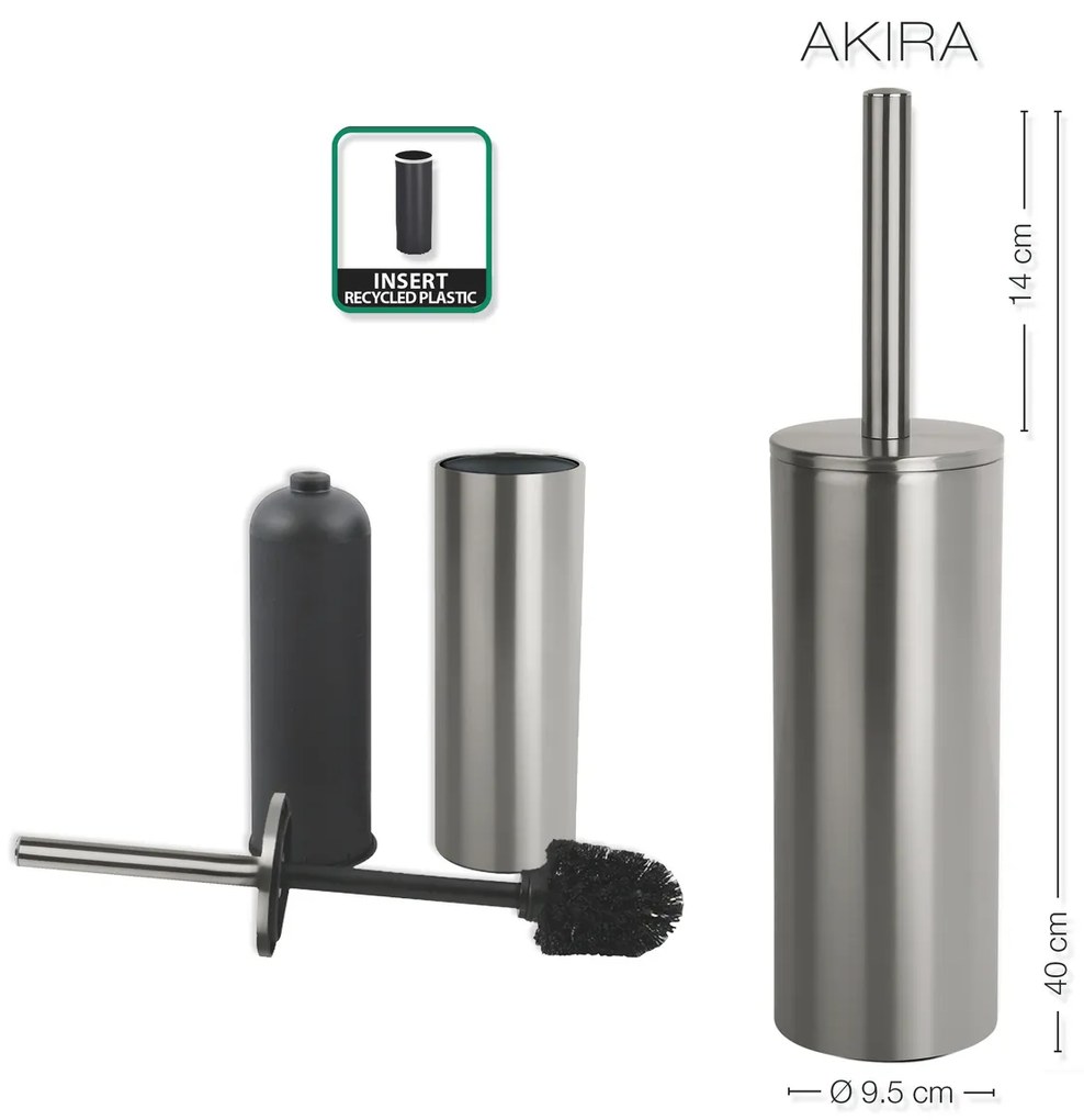 Spirella WC kefe Nyo/Akira, csiszolt rozsdamentesacél