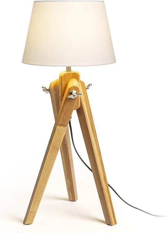 RENDL AMBITUS/ALVIS 24 stolní bílá bambus 230V LED E27 11W