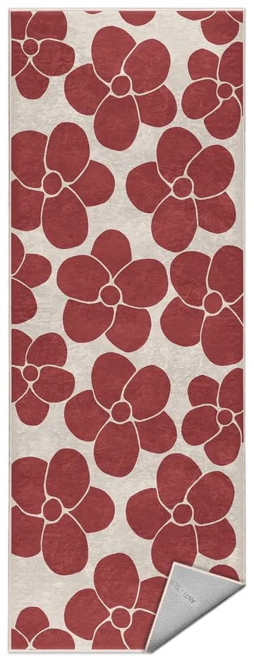 Piros mosható futószőnyeg 80x200 cm Red Meadow – Mila Home