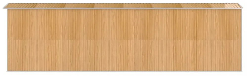 világosbarna horganyzott acél kerti fészer 192x689x223 cm