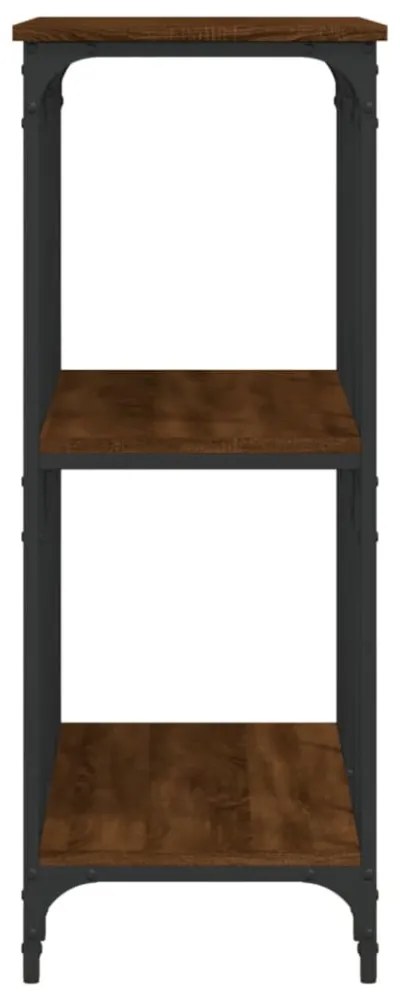 barna tölgyszínű szerelt fa tálalóasztal 102x35x90 cm