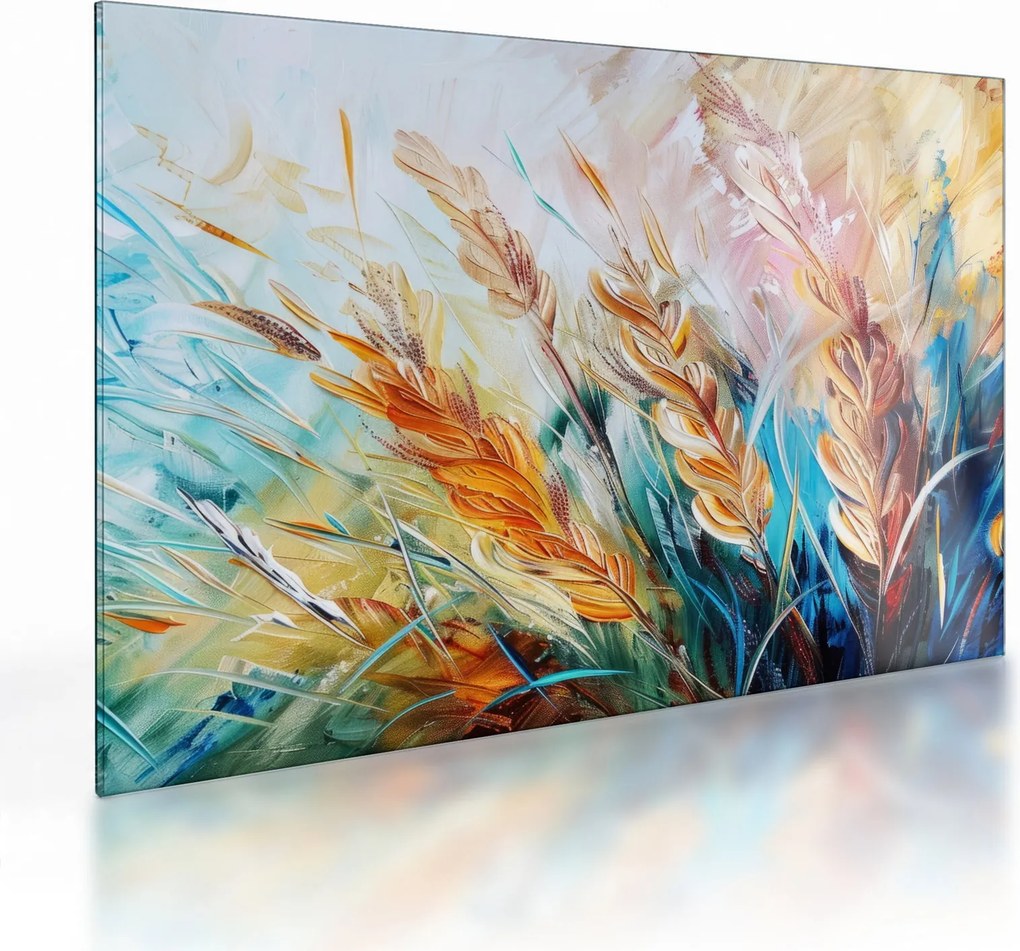 Üveg kép - Búza, absztrakció (70x50 cm)