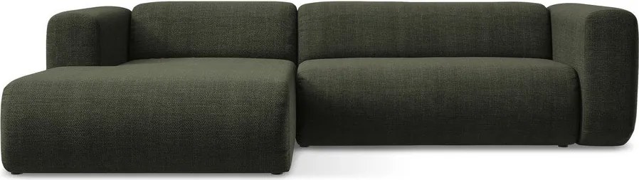 Zöld sarokkanapé (bal oldali-heverő résszel) Ekahi – Makamii