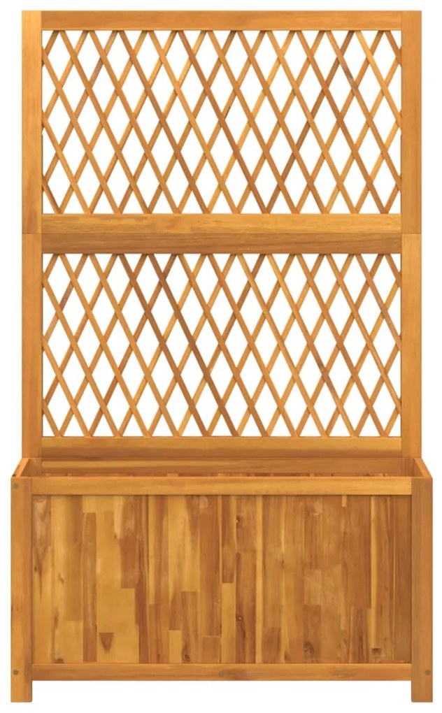 tömör akácfa rácsos ültetőláda 100 x 32 x 165 cm
