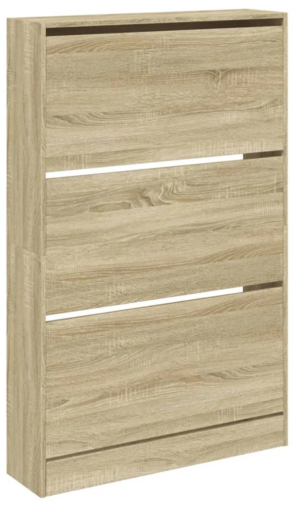 sonoma tölgy színű szerelt fa cipőszekrény 80 x 21 x 125,5 cm